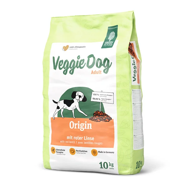 Glutenfreies, vegetarisches Hundefutter von Veggiedog Green Petfood 10 kilo